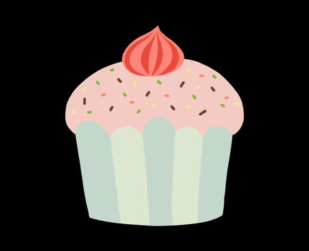 Tasty and delicious sweet cake vector and illustration fresh and healthy food meal drawing lunch dinner breakfast 3d cake cartoonish.のイラスト素材