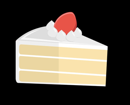Tasty and delicious sweet cake vector and illustration fresh and healthy food meal drawing lunch...