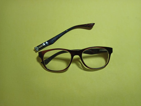 Closeup picture of a modern eyesight glasses technology sunglasses  eyewear accessoriesの写真素材