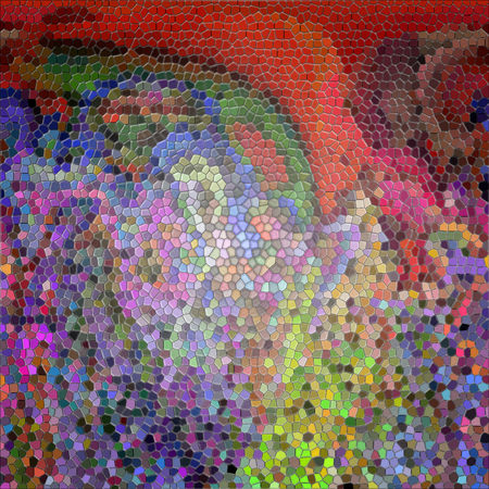 Abstract coloring background of the abstract gradient with visual illusion,stained glass and cubism effectsの写真素材