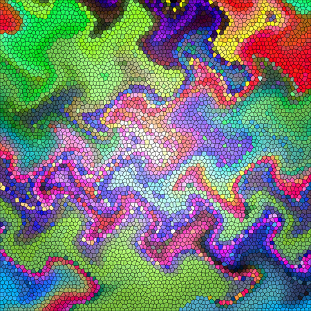 Abstract coloring background of the nauseating headache gradient with visual mosaic,shear,stained glass and wave effectの写真素材