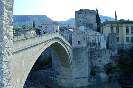Travel to Europe under summer,Mostar in the Bosnia and Herzegovinaのeditorial素材