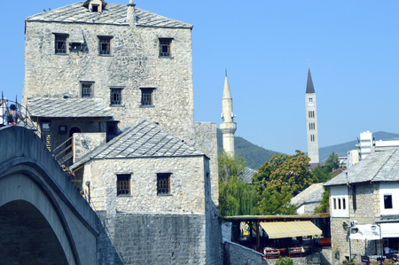 Travel to Europe under summer,Mostar in the Bosnia and Herzegovinaのeditorial素材