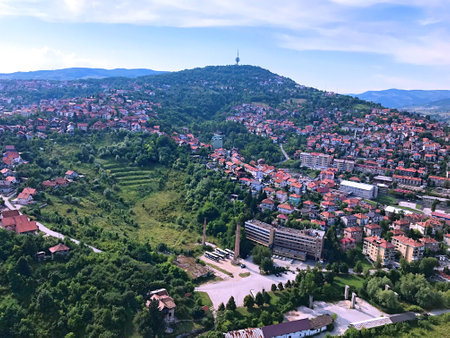 Travel to Europe under summer on holiday,Sarajevo in Bosnia and Herzegovinaの写真素材