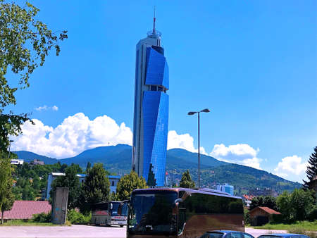 Travel to Europe under summer on holiday,Sarajevo in Bosnia and Herzegovinaのeditorial素材