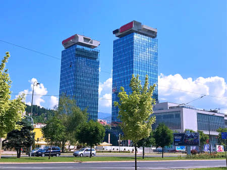 Travel to Europe under summer on holiday,Sarajevo in Bosnia and Herzegovinaのeditorial素材