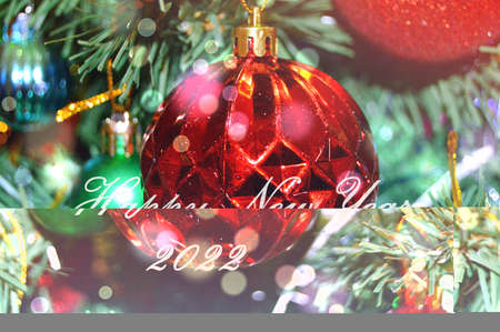 Happy New Year 2022 as background