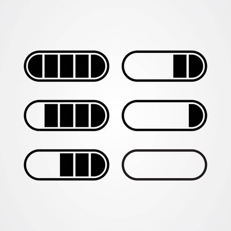 Battery icon logo vector design.のイラスト素材