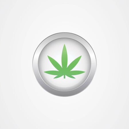 Cannabis leaf icon logo vector templateのイラスト素材