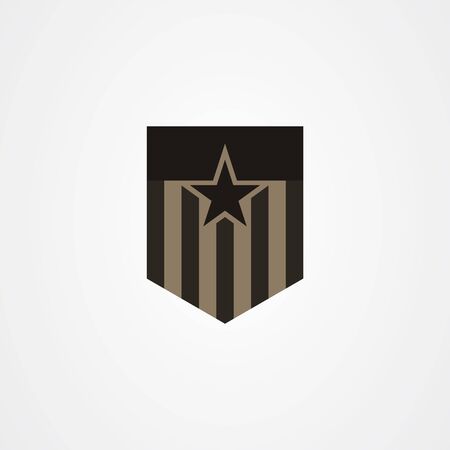 Badge icon logo vector design for militaryのイラスト素材