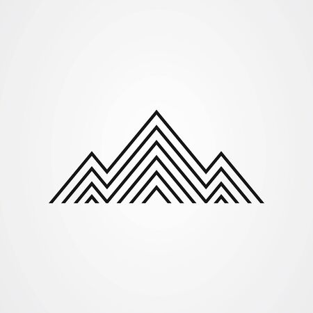 Mountain icon logo vector designのイラスト素材