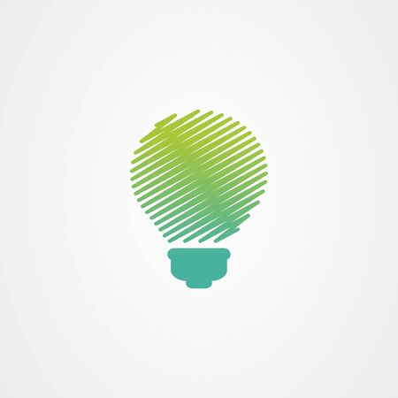 Lamp bulb icon logo vector designのイラスト素材