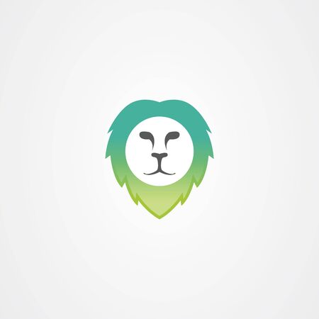 Lion icon logo vector designのイラスト素材