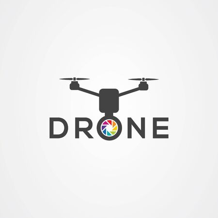 Drone icon logo vector designのイラスト素材