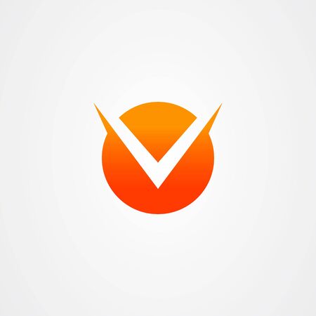 V letter icon logo vector designのイラスト素材