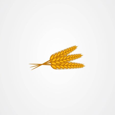 Wheat vector illustration isolated on white backgroundのイラスト素材