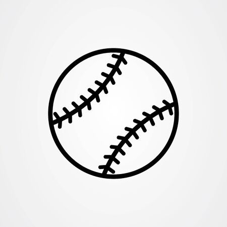 Baseball icon logo vector designのイラスト素材