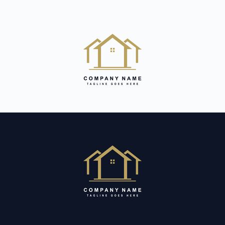 Real estate icon logo vector designのイラスト素材
