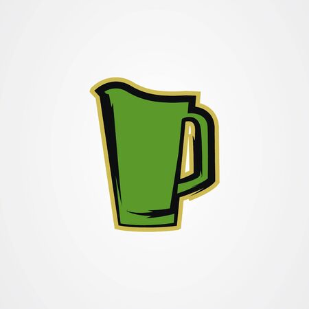 Pitcher (beer) icon logo vector designのイラスト素材