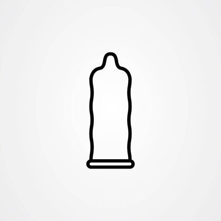 Condom icon line art vectorのイラスト素材
