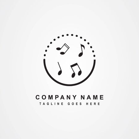 Music icon logo vector designのイラスト素材