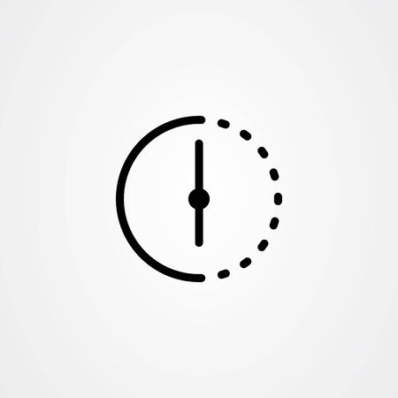 Clock icon logo vector designのイラスト素材
