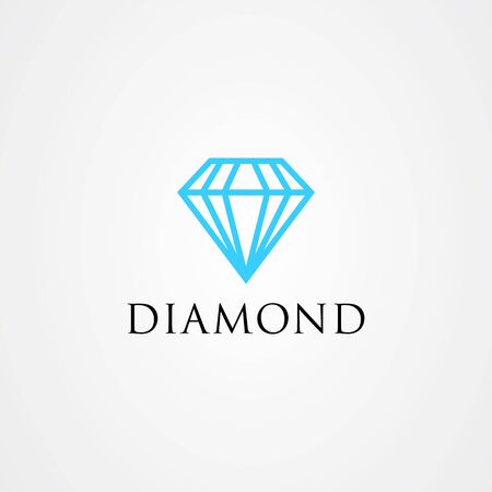 Diamond icon logo vector designのイラスト素材