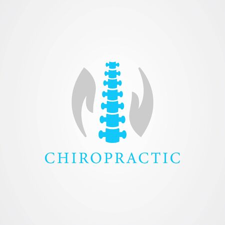 Chiropractic icon logo vector designのイラスト素材