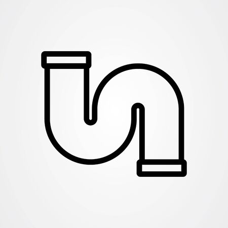 Pipes vector icon vector design. Water pipeline symbol.のイラスト素材