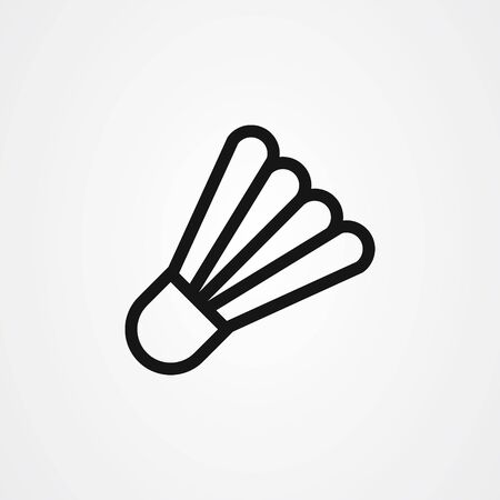 Shuttlecock icon vector design. badminton symbol.のイラスト素材