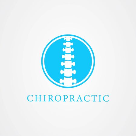 Chiropractic icon logo vector designのイラスト素材