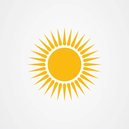 Sun icon logo vector designのイラスト素材