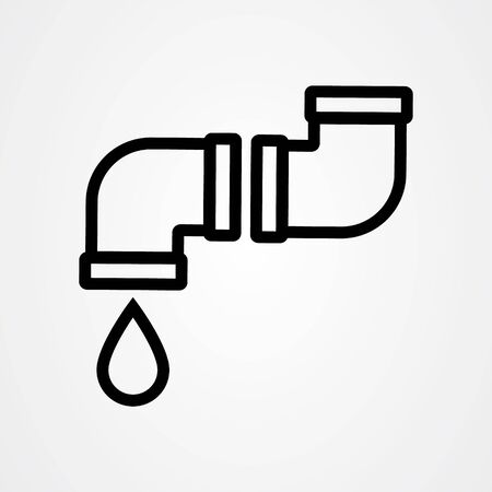 Pipes vector icon vector design. Water pipeline symbol.のイラスト素材