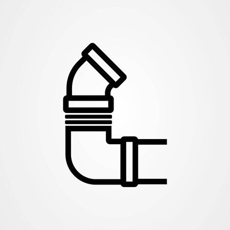 Pipes vector icon vector design. Water pipeline symbol.のイラスト素材