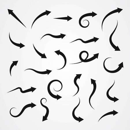 Set of arrow icon vector designのイラスト素材