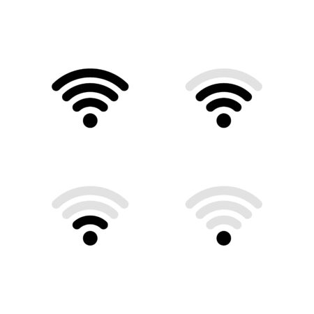 Set of wifi icons vector illustrationのイラスト素材