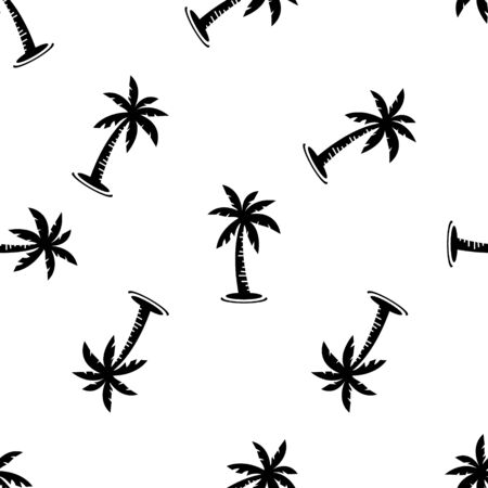 Seamless pattern with palm. Can use for textile, wallpaper, background, and wrapping paper.のイラスト素材