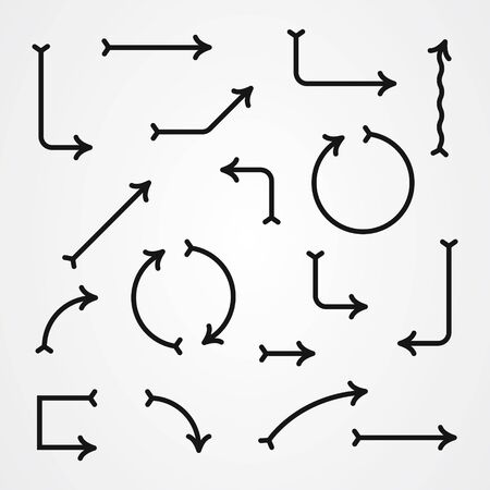 Set of arrow icon vector designのイラスト素材