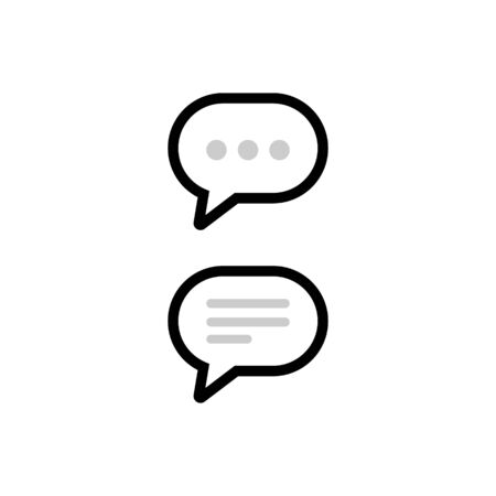 Speech bubble icon, chat symbol. vector illustrationのイラスト素材