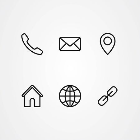 Business card information icons vector designのイラスト素材