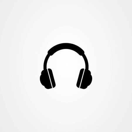 Headphones icon logo vector designのイラスト素材