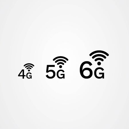 4g, 5g, 6g internet icon vector illustration.のイラスト素材