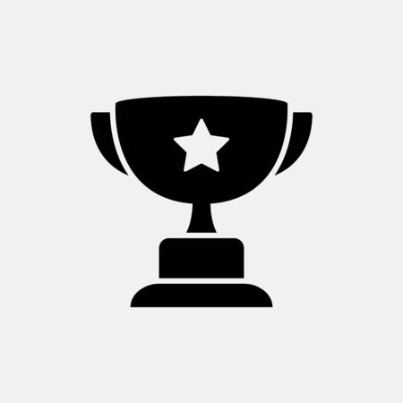 Trophy icon vector illustration in glyph styleのイラスト素材