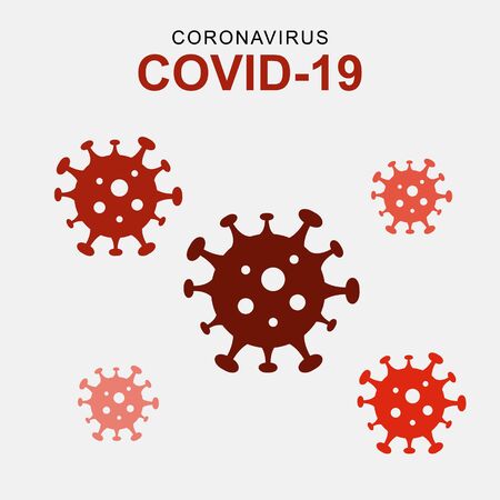 Corona virus (COVID-19) icon. simple flat vector illustrationのイラスト素材