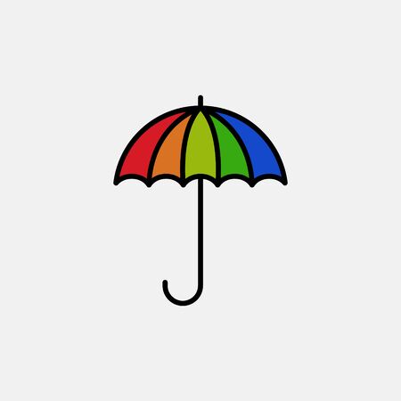 Umbrella icon logo design. simple flat vector illustrationのイラスト素材