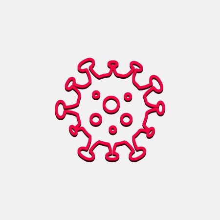 Virus icon logo design. simple flat vector illustrationのイラスト素材