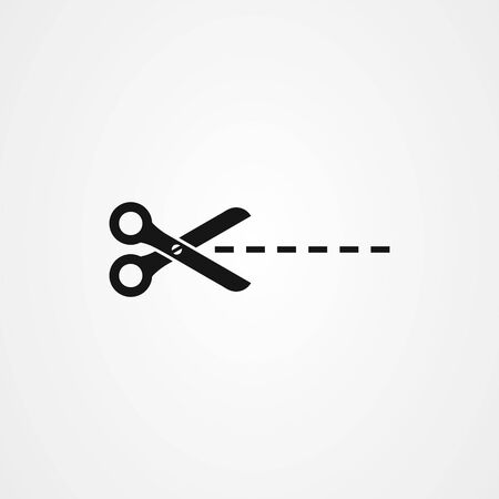 Scissors icon, cut or cutting symbol vector illustrationのイラスト素材