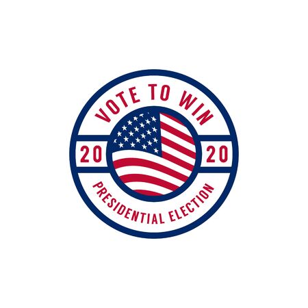 2020 United States of America presidential election vote banner.のイラスト素材