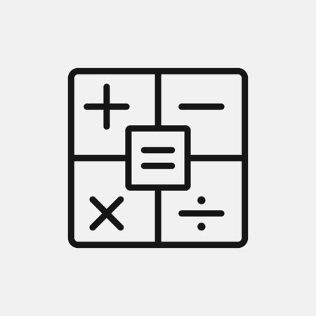 Calculator icon logo design. simple flat vector illustrationのイラスト素材
