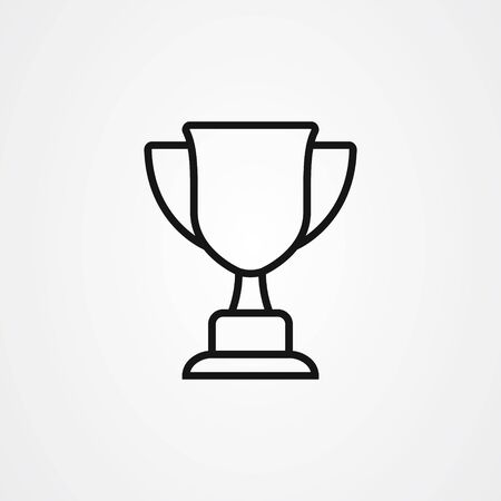 Trophy icon vector illustration in outline styleのイラスト素材